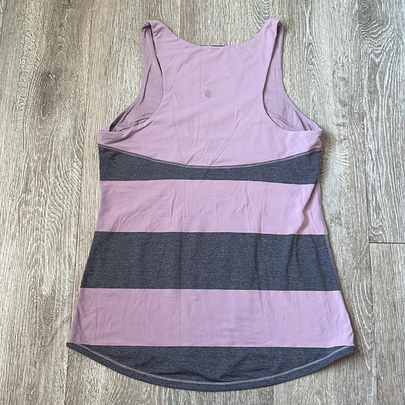 Lululemon run first base tank top light purple and gray workout athletic - Picture 3 of 4
